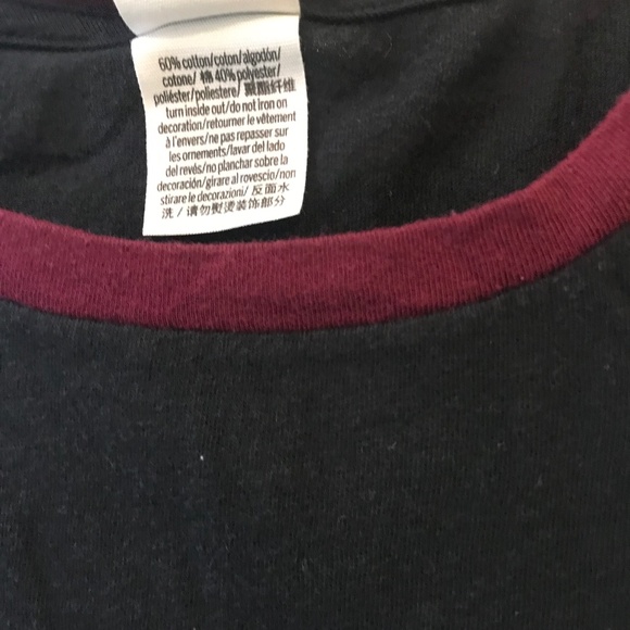 Pink Victoria’s Secrets Women’s Tee/Top Size XS Red Wine /Black Color - Picture 11 of 13